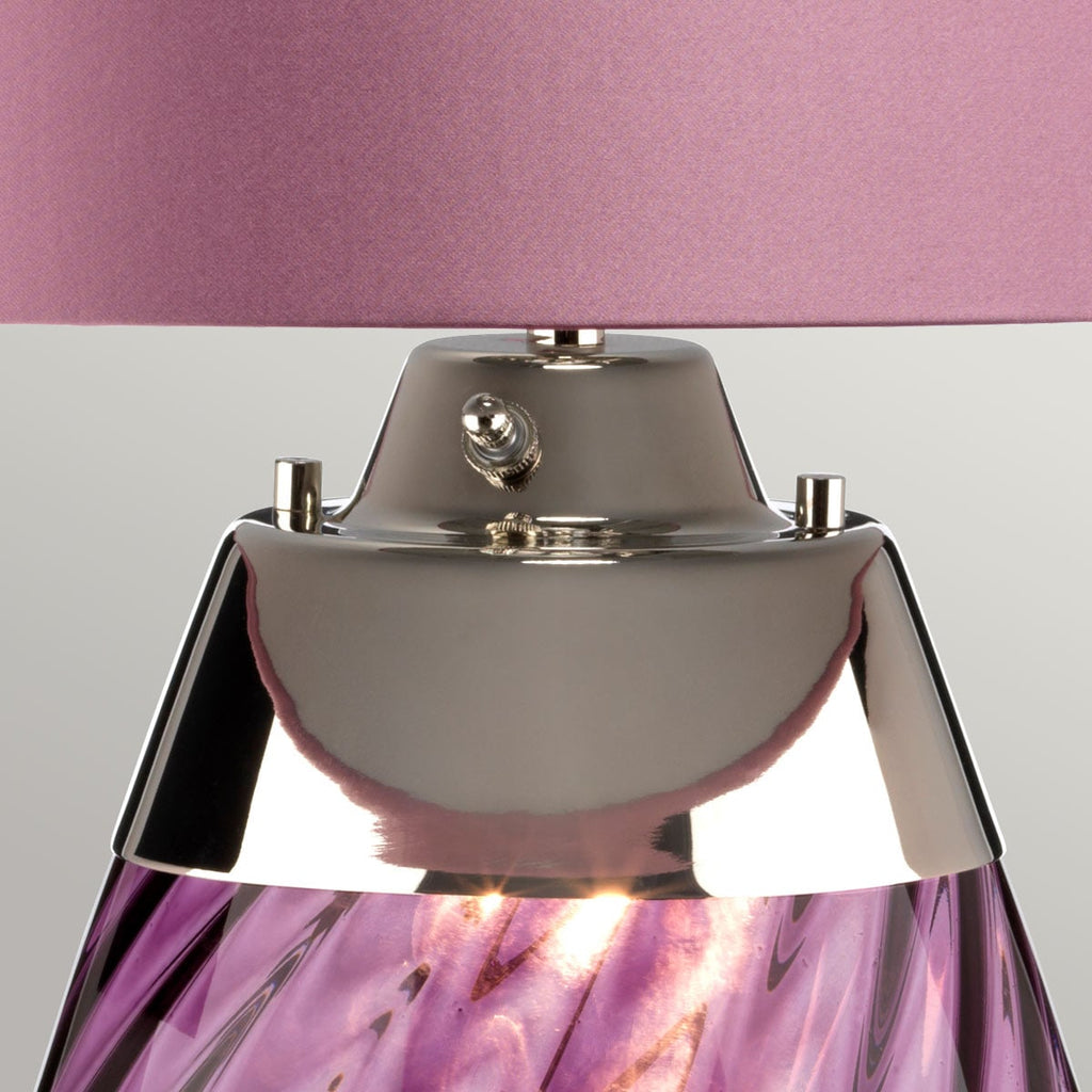 Elstead Lena Large Table Lamp in Plum with 2 Lights
