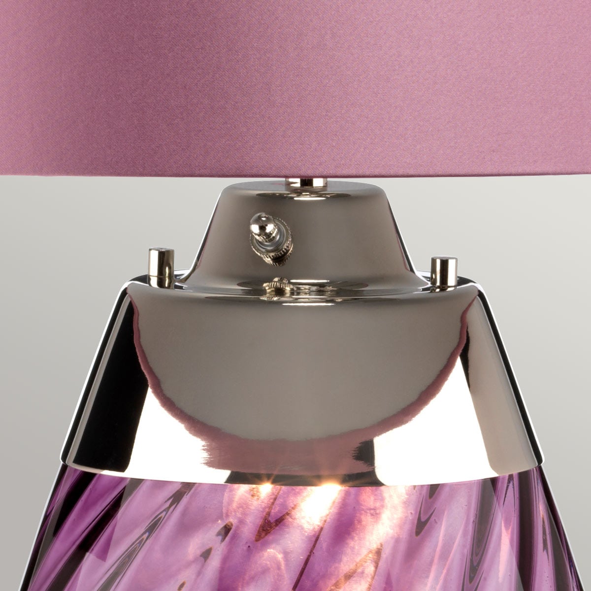 Elstead Lena Large Table Lamp in Plum with 2 Lights
