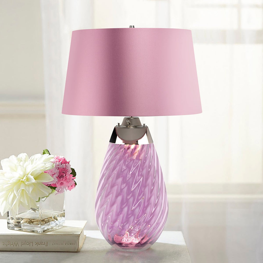 Elstead Lena Large Table Lamp in Plum with 2 Lights