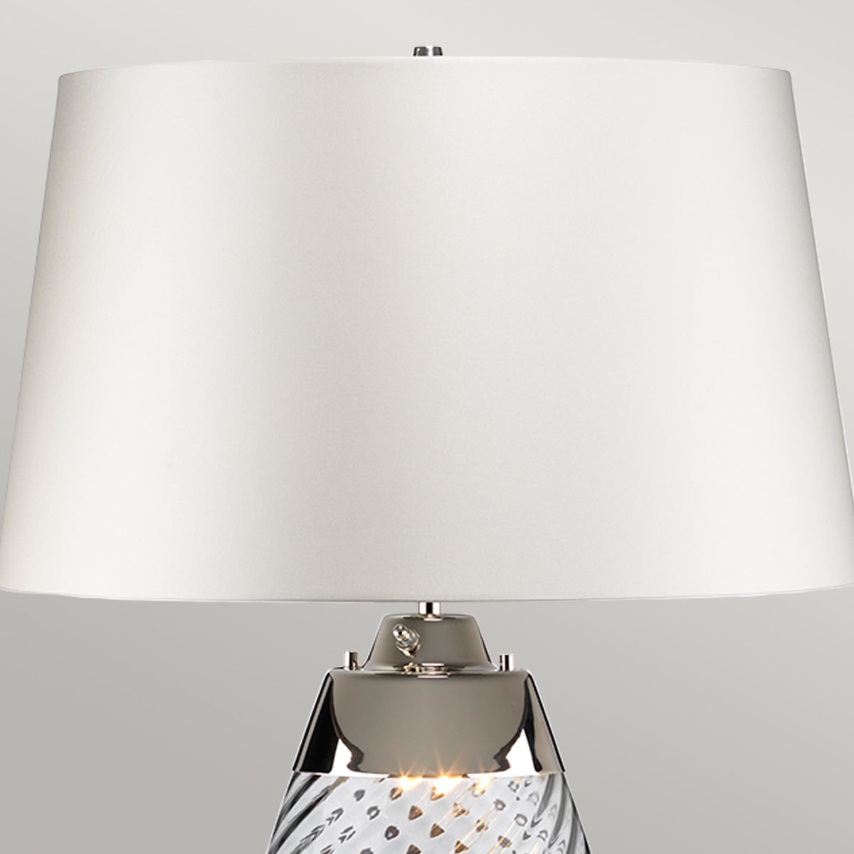 Elstead Lena Small Table Lamp in Blue with Off-White Shade