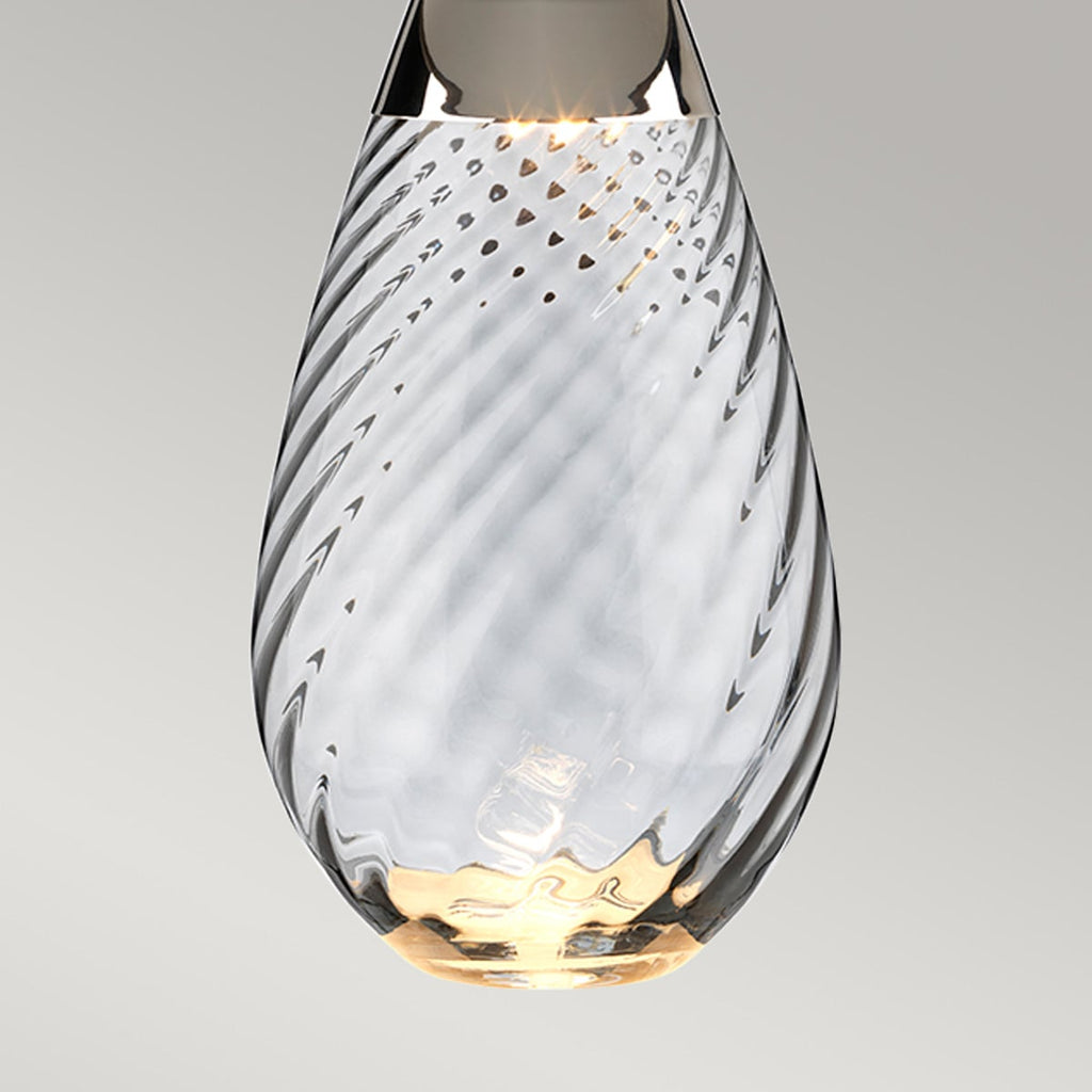 Elstead Lena Small Table Lamp in Blue with Off-White Shade