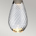 Elstead Lena Small Table Lamp in Blue with Off-White Shade