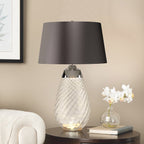 Elstead Lena Large Table Lamp with 2 Lights in Smoke Finish