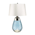 Elstead Lena Small Table Lamp in Blue with Off-White Shade