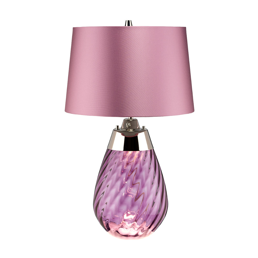 Elstead Lena Small Table Lamp in Plum with 2 Lights