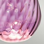 Elstead Lena Small Table Lamp in Plum with Off-White Shade