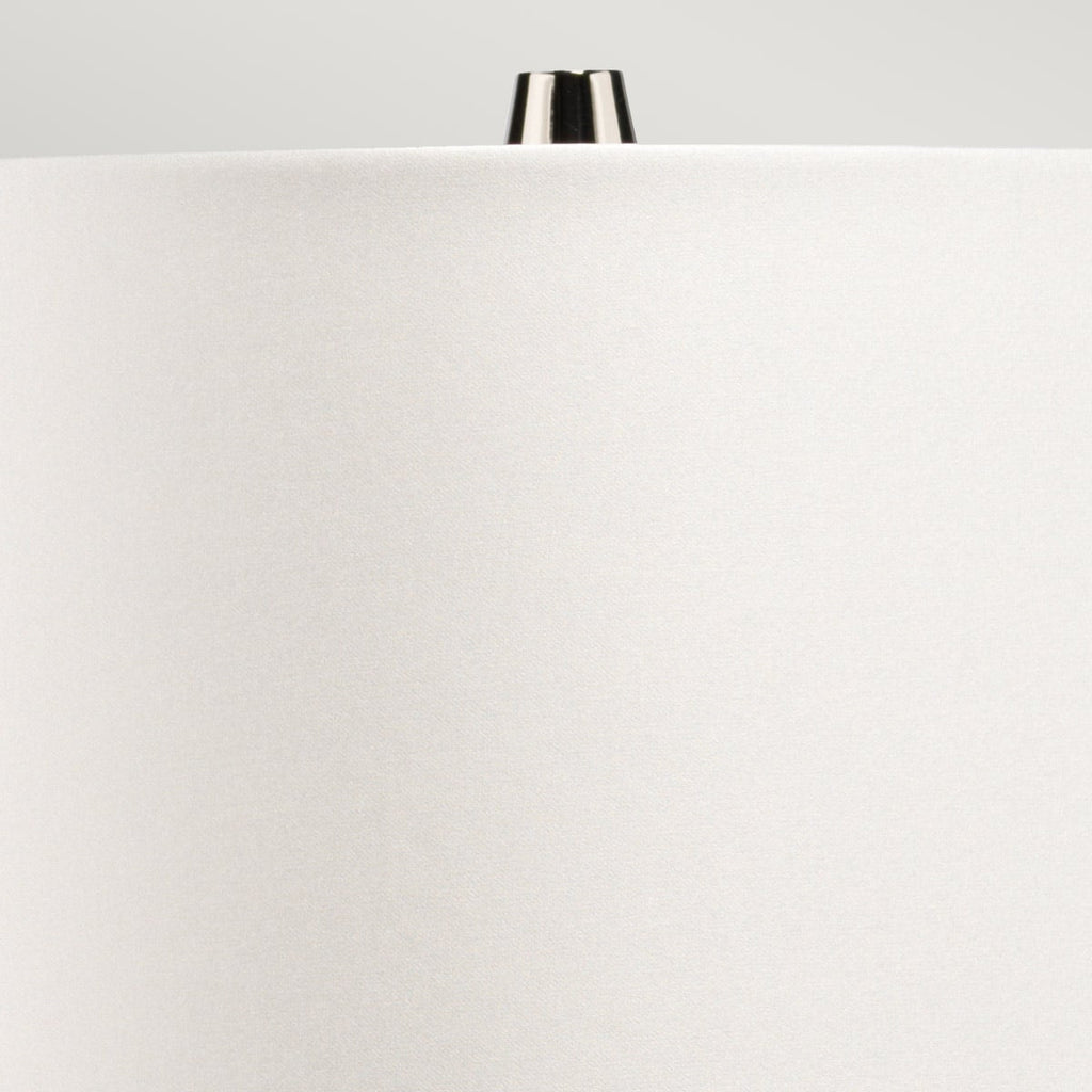 Elstead Lena Small Table Lamp in Plum with Off-White Shade