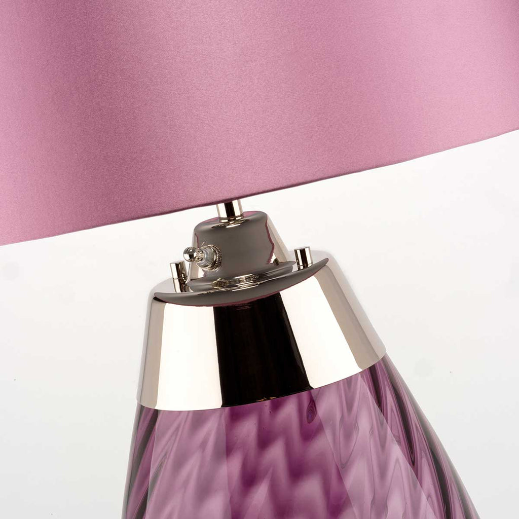Elstead Lena Small Table Lamp in Plum with 2 Lights