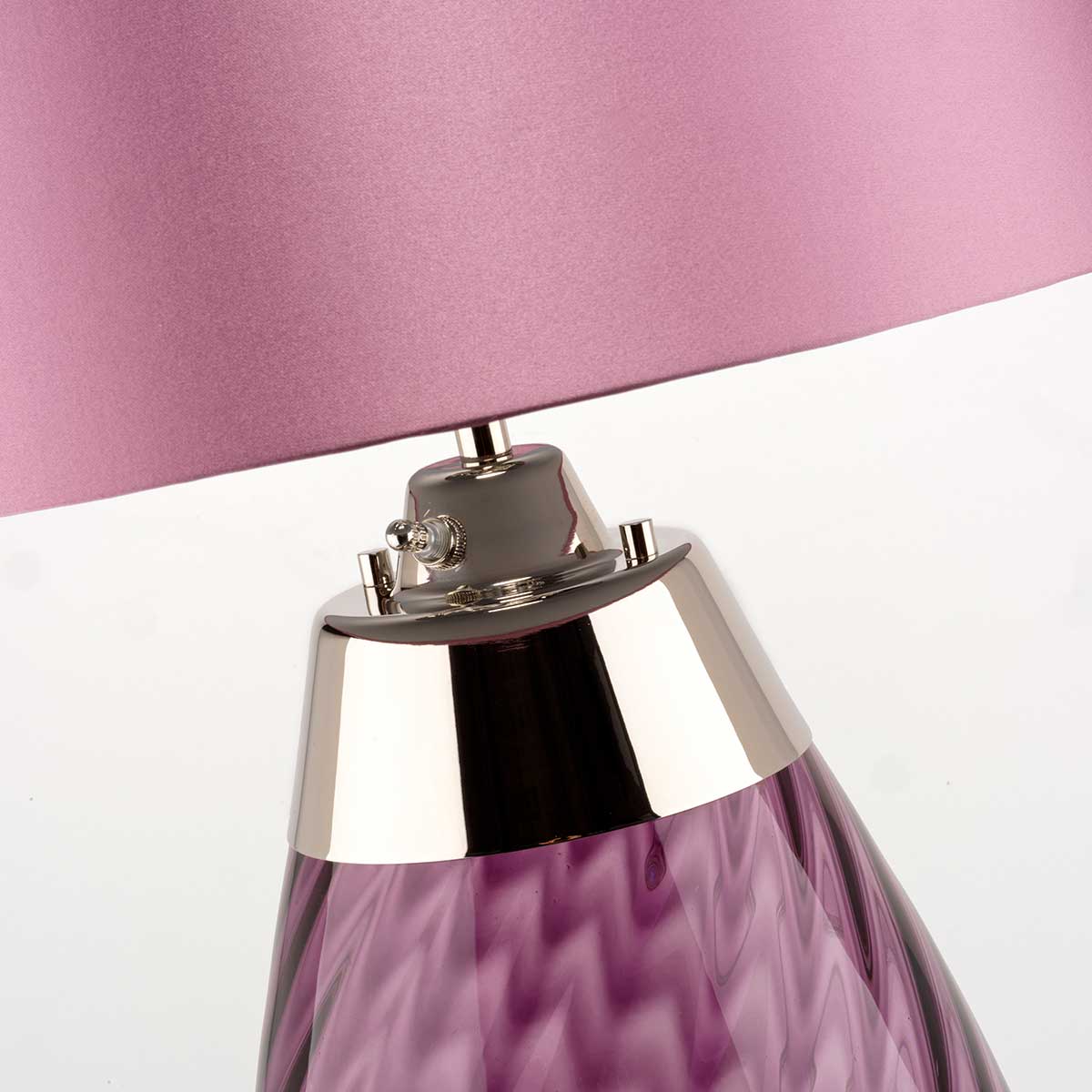 Elstead Lena Small Table Lamp in Plum with 2 Lights