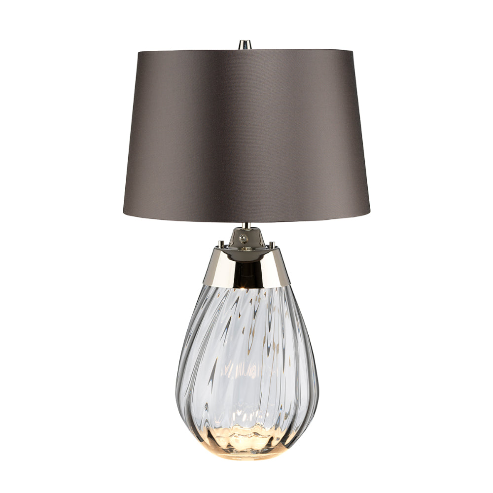 Elstead Lena Small 2 Light Table Lamp in Smoke Finish