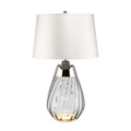 Elstead Lena Small 2 Light Table Lamp in Smoke with Off-White Shade