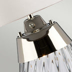 Elstead Lena Small 2 Light Table Lamp in Smoke with Off-White Shade