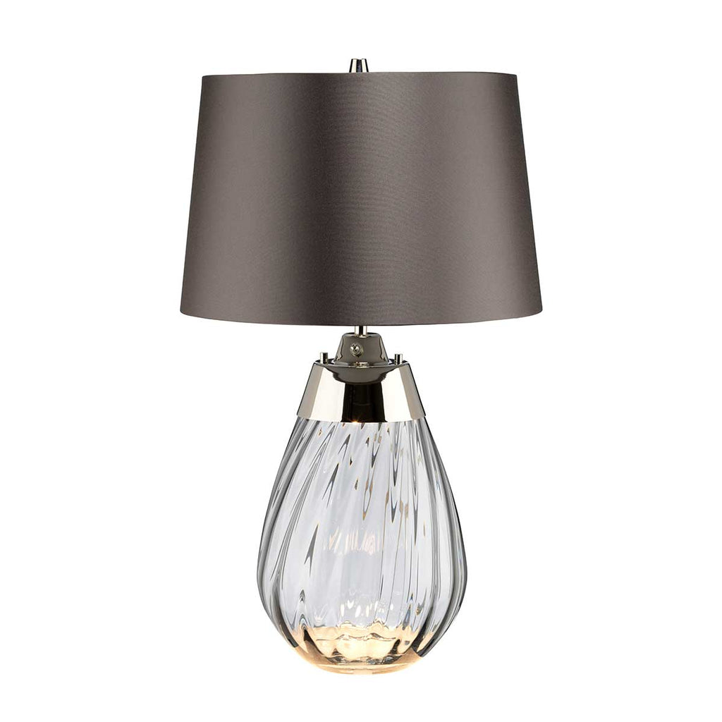 Elstead Lena Small 2 Light Table Lamp in Smoke Finish