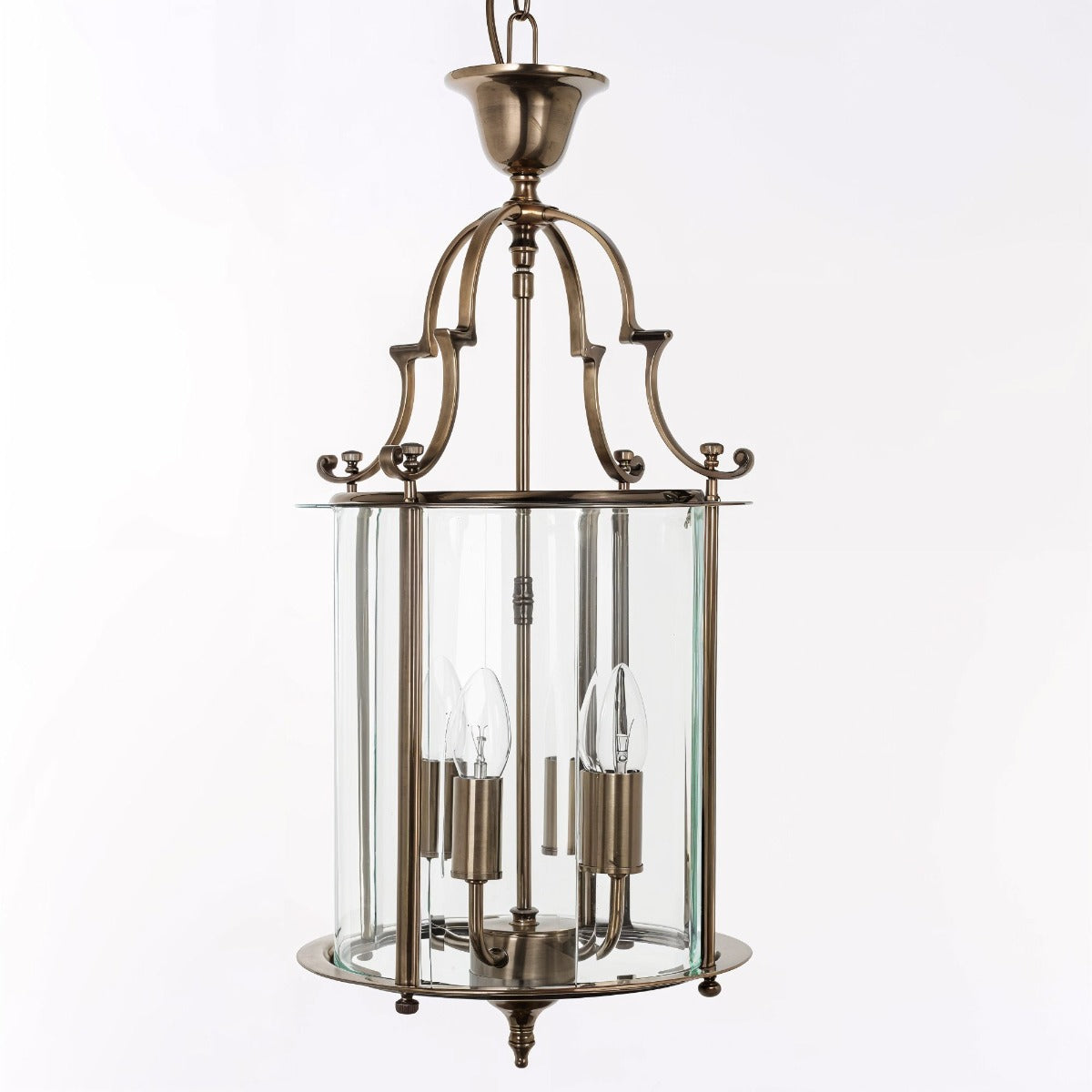Impex Colchester 4 Light Indoor Lantern in Aged Brass