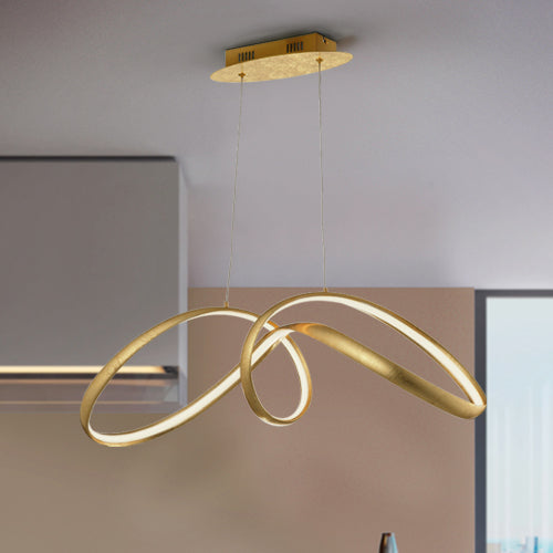 Schuller Lia Single Pendant Light in Gold Leaf