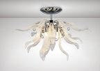 Diyas Lily 6 Light Ceiling Light in Polished Chrome with Glass