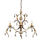 Elstead Lily 3 Light Pendant Light in Metallic Bronze