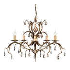 Elstead Lily 5 Light Ceiling Light in Metallic Bronze