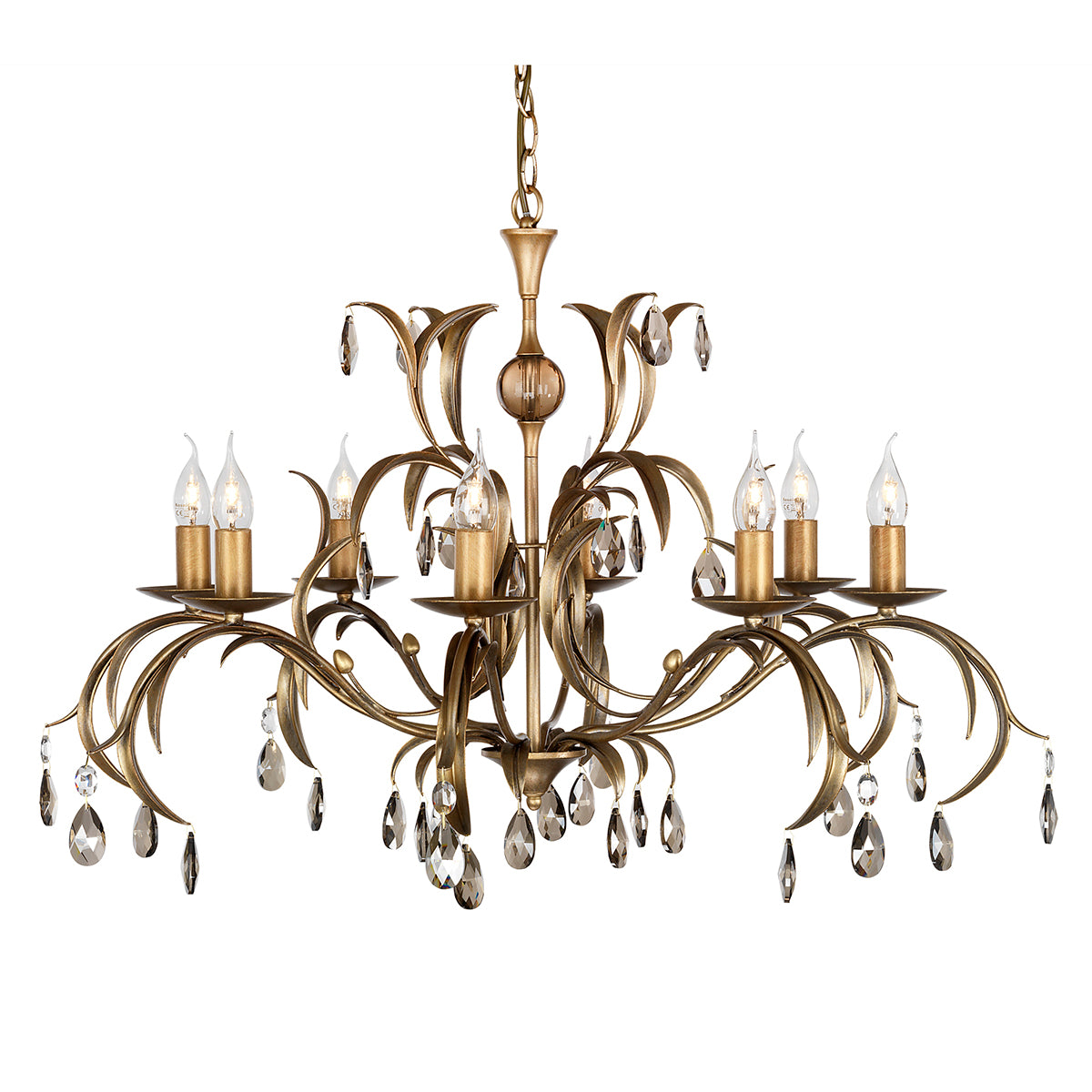Elstead Lily 8 Light Ceiling Light in Metallic Bronze