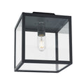 Norlys Lofoten Cube Outdoor Flush Ceiling Light in Black