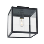 Norlys Lofoten Cube Outdoor Flush Ceiling Light in Black