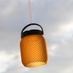 Lolie 200lm Hanging Solar Lantern 19.5 cm - Olive Translucent Recycled PETG with Black Aluminium