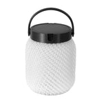 Lolie 200lm Solar Hanging Lantern 19.5 cm - Crystal Translucent Recycled PETG with Black Aluminium