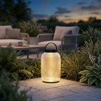 Lolie 300lm Solar Lantern 47.5 cm - Crystal Translucent Recycled PETG with Black Aluminium