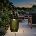 Lolie 300lm Solar Lantern 47.5 cm - Olive Translucent Recycled PETG with Black Aluminium