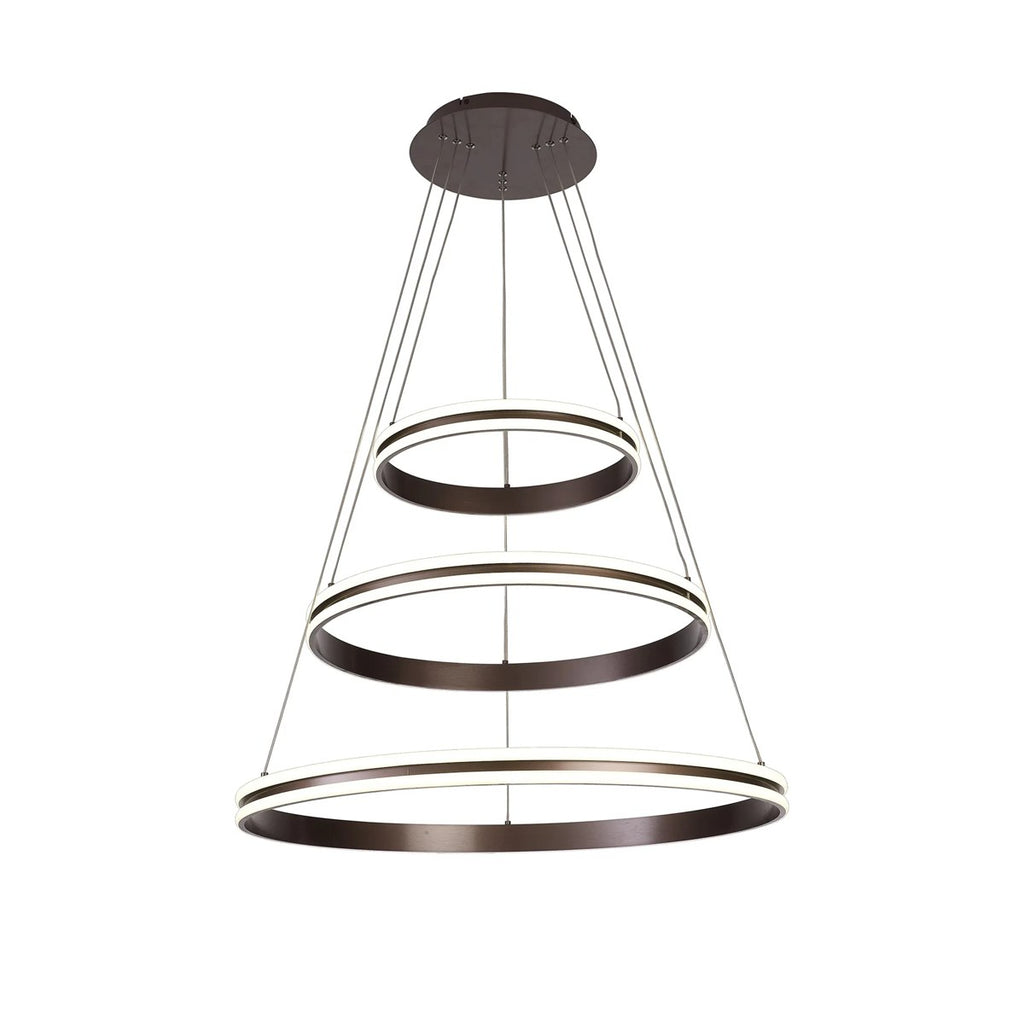 Regent Lorraine 3 Light 800mm Adjustable LED Pendant Light - Coffee