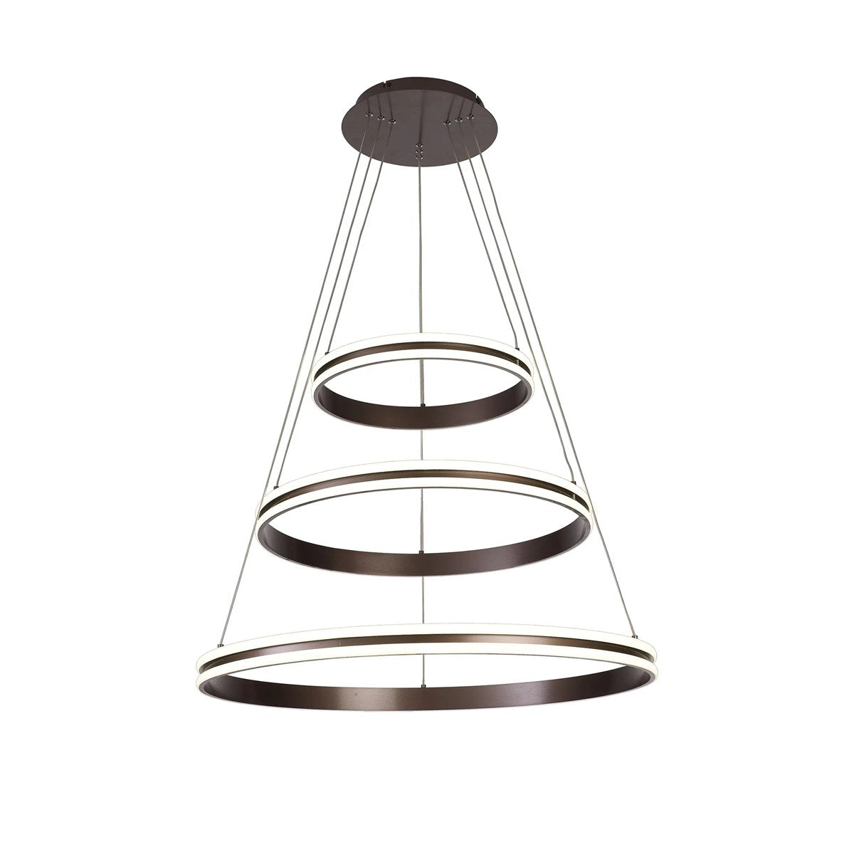 Regent Lorraine 3 Light 800mm Adjustable LED Pendant Light - Coffee