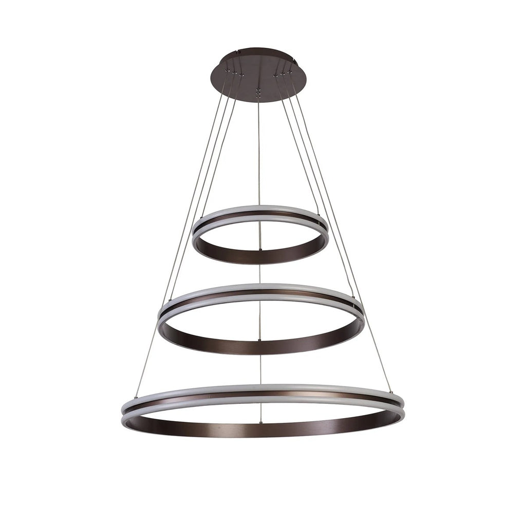 Regent Lorraine 3 Light 800mm Adjustable LED Pendant Light - Coffee