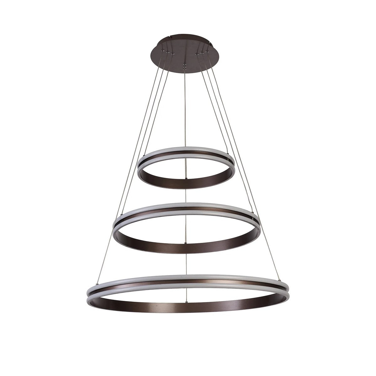 Regent Lorraine 3 Light 800mm Adjustable LED Pendant Light - Coffee