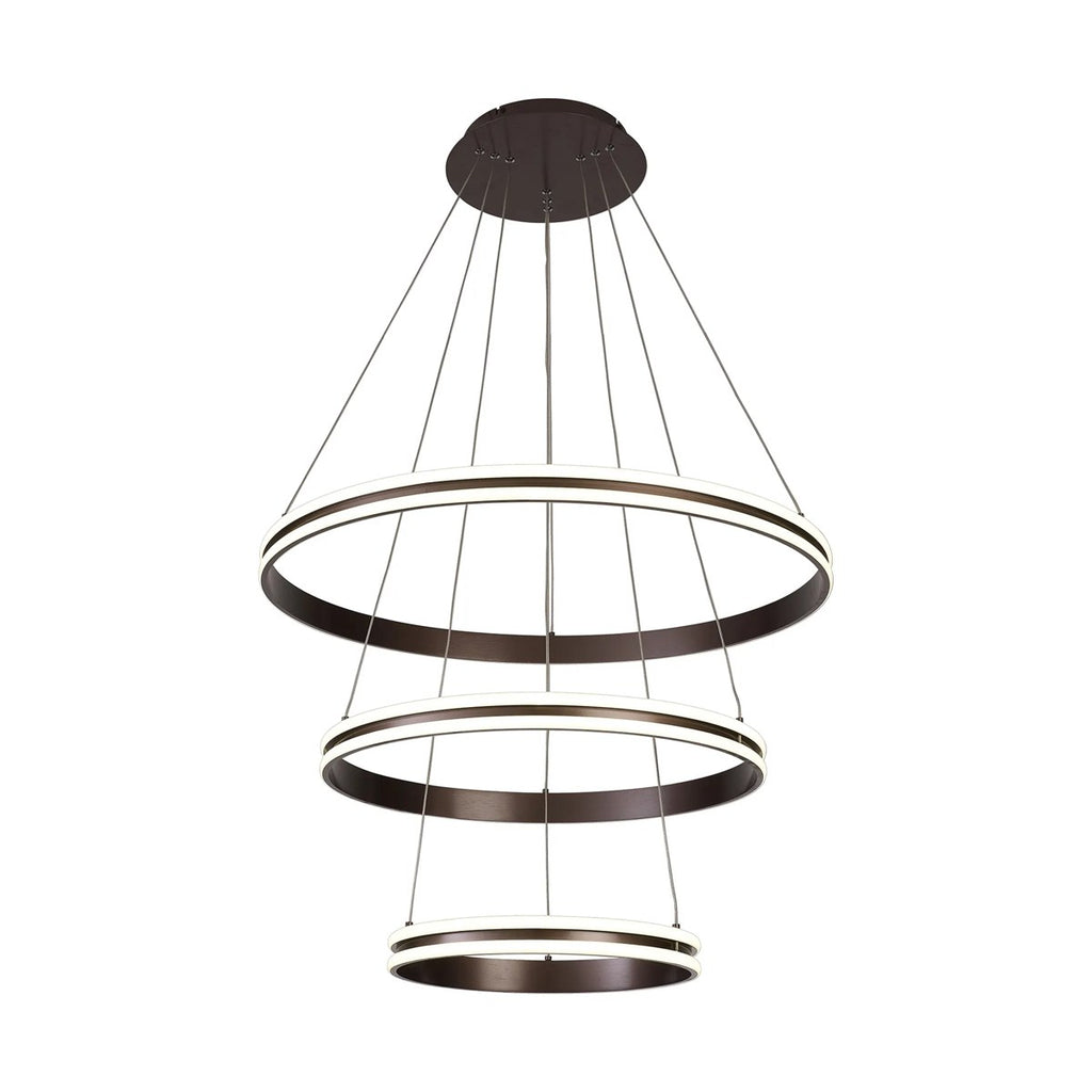 Regent Lorraine 3 Light 800mm Adjustable LED Pendant Light - Coffee