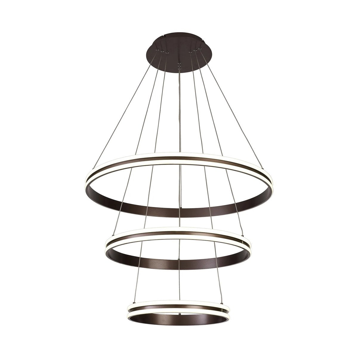 Regent Lorraine 3 Light 800mm Adjustable LED Pendant Light - Coffee
