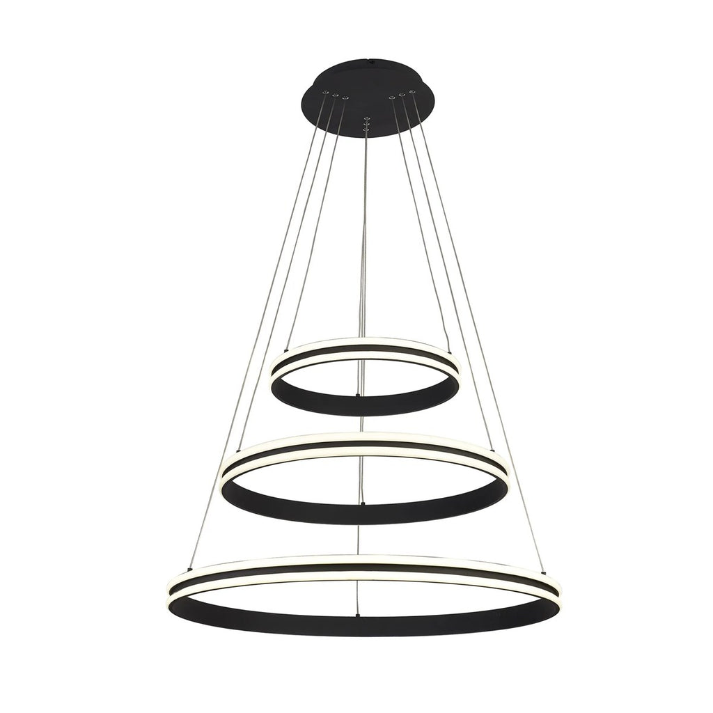Regent Lorraine 3 Light 800mm Adjustable LED Pendant Light - Graphite
