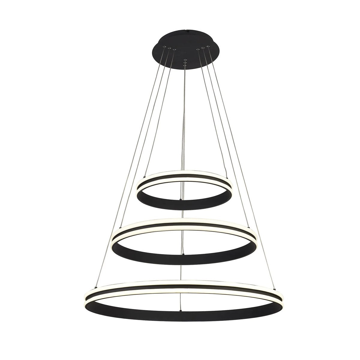 Regent Lorraine 3 Light 800mm Adjustable LED Pendant Light - Graphite