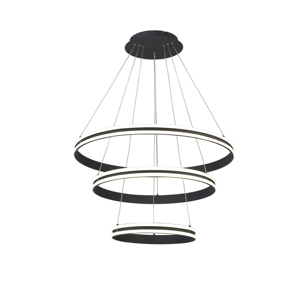 Regent Lorraine 3 Light 800mm Adjustable LED Pendant Light - Graphite