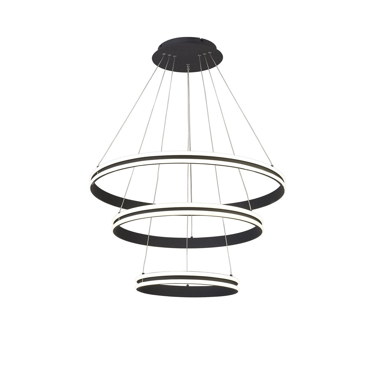 Regent Lorraine 3 Light 800mm Adjustable LED Pendant Light - Graphite