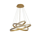 Regent Lorraine 3 Light 800mm Integrated LED Pendant in Sand Gold