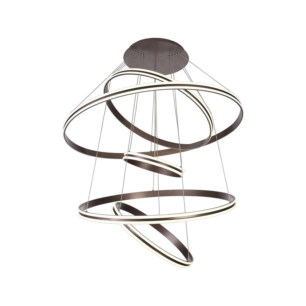 Regent Lorraine 5 Light 1165mm Integral LED Pendant Light - Coffee
