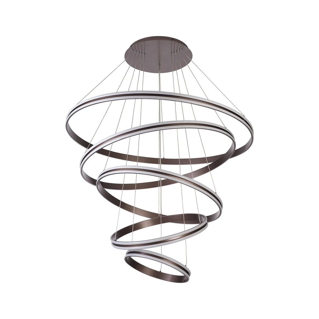 Regent Lorraine 5 Light 1165mm Integral LED Pendant Light - Coffee