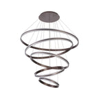 Regent Lorraine 5 Light 1165mm Integral LED Pendant Light - Coffee
