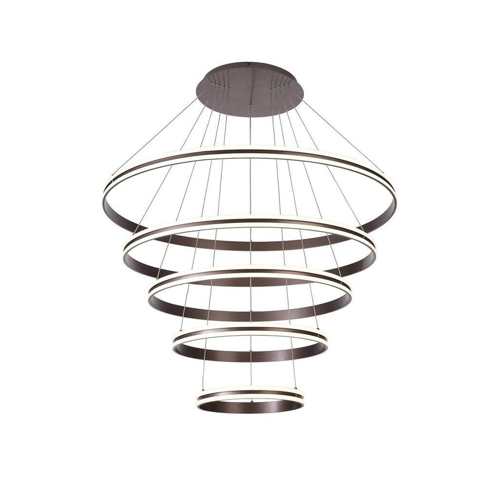 Regent Lorraine 5 Light 1165mm Integral LED Pendant Light - Coffee