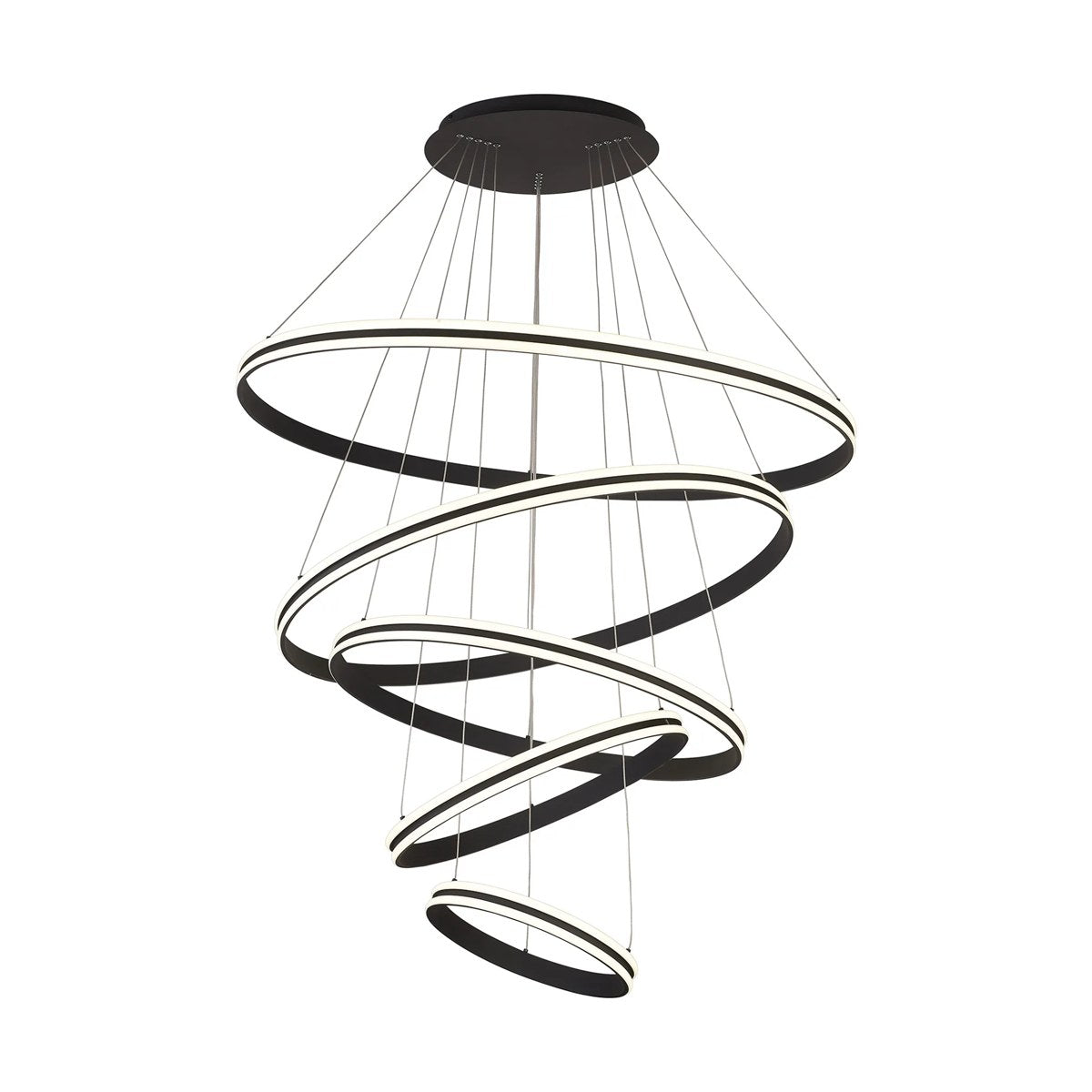 Regent Lorraine 5 Light 1165mm LED Pendant Light - Graphite