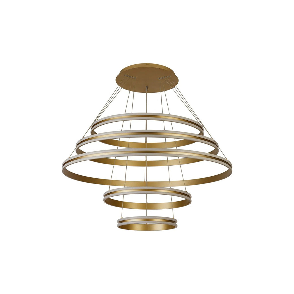 Regent Lorraine 5 Light 1165mm Integral LED Pendant Light - Sand Gold
