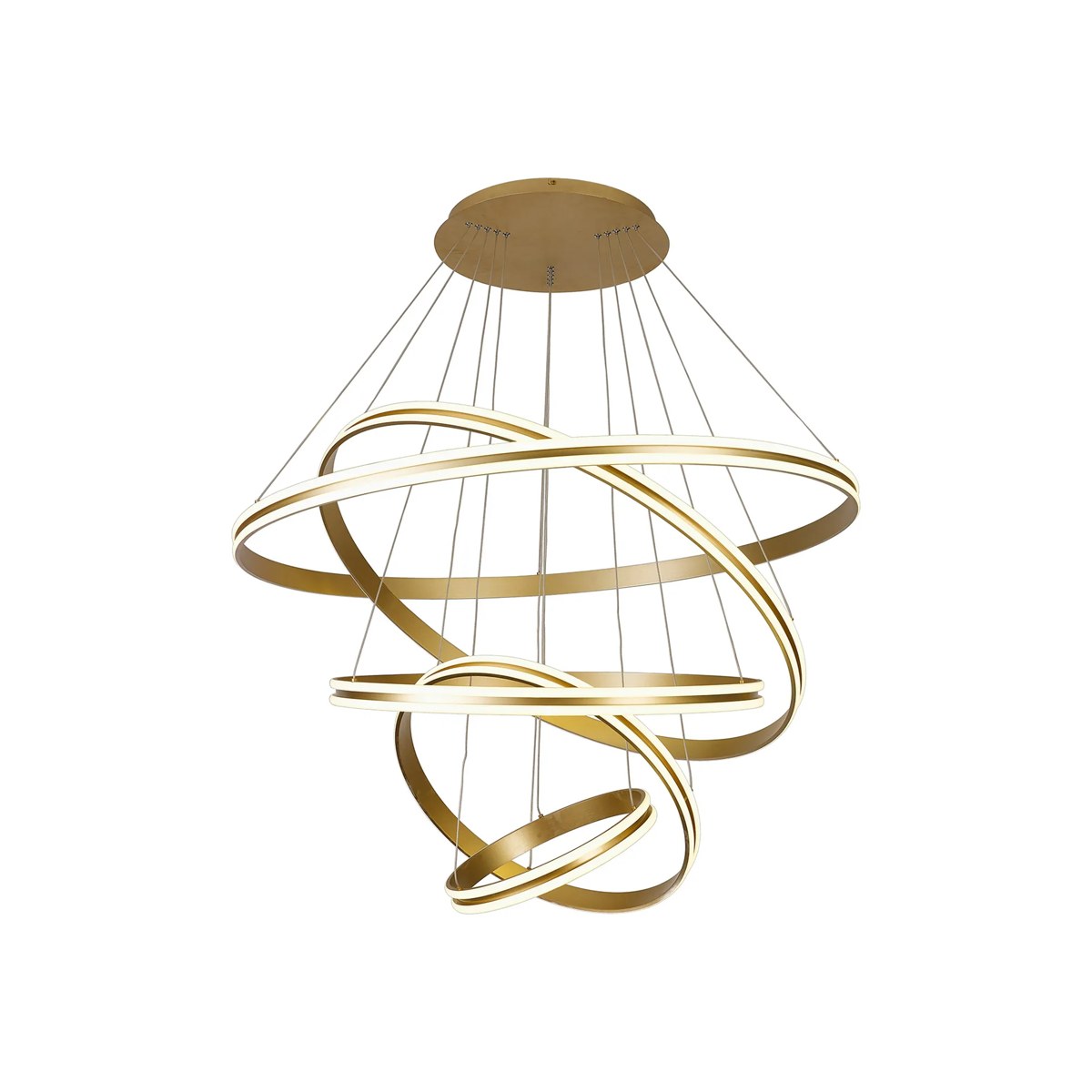 Regent Lorraine 5 Light 1165mm Integral LED Pendant Light - Sand Gold