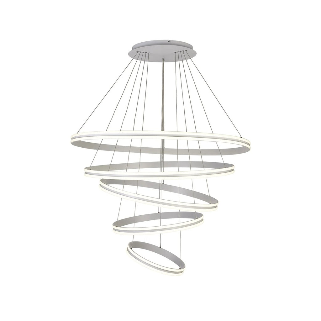 Regent Lorraine 5 Light 1165mm LED Pendant Light - Matt White