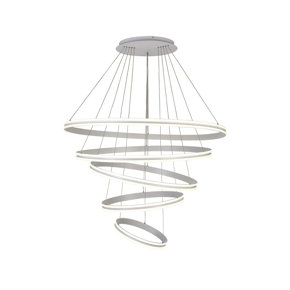 Regent Lorraine 5 Light 1165mm LED Pendant Light - Matt White