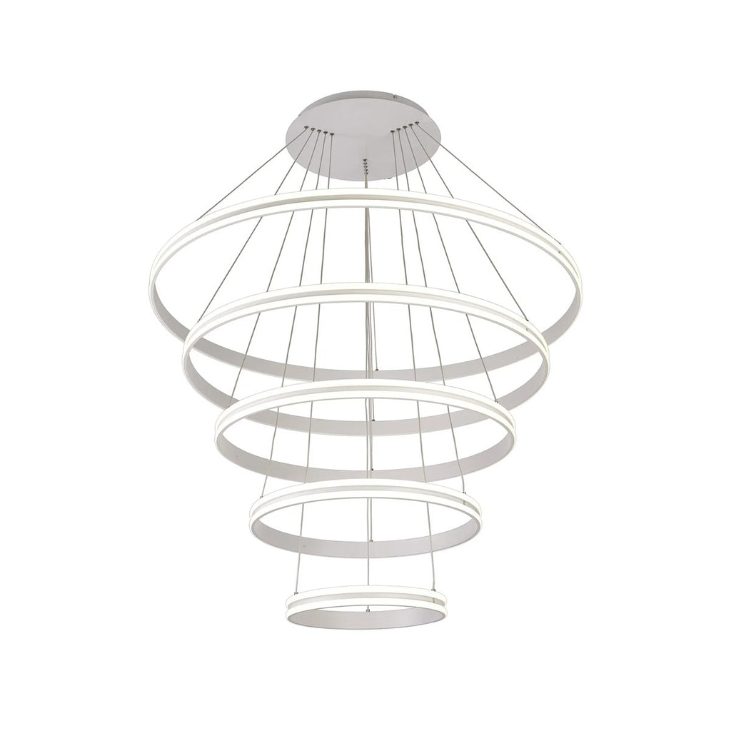 Regent Lorraine 5 Light 1165mm LED Pendant Light - Matt White